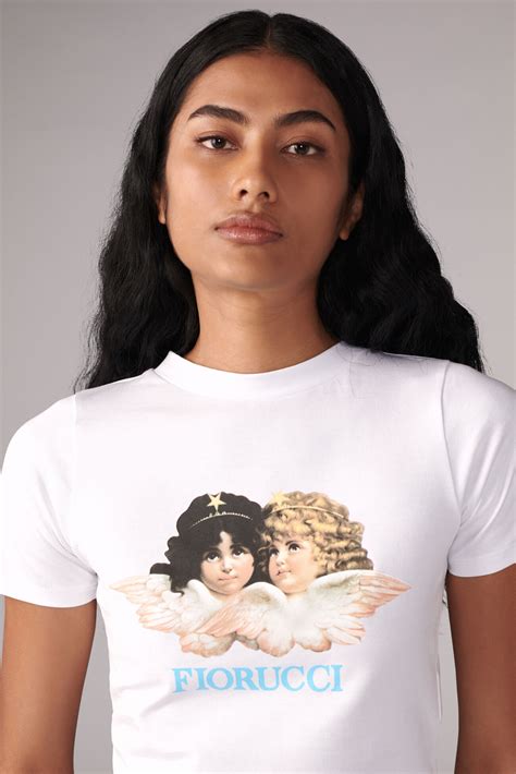 adidas originals x fiorucci three stripe angel t-shirt in white|fiorucci angels baby shirt.